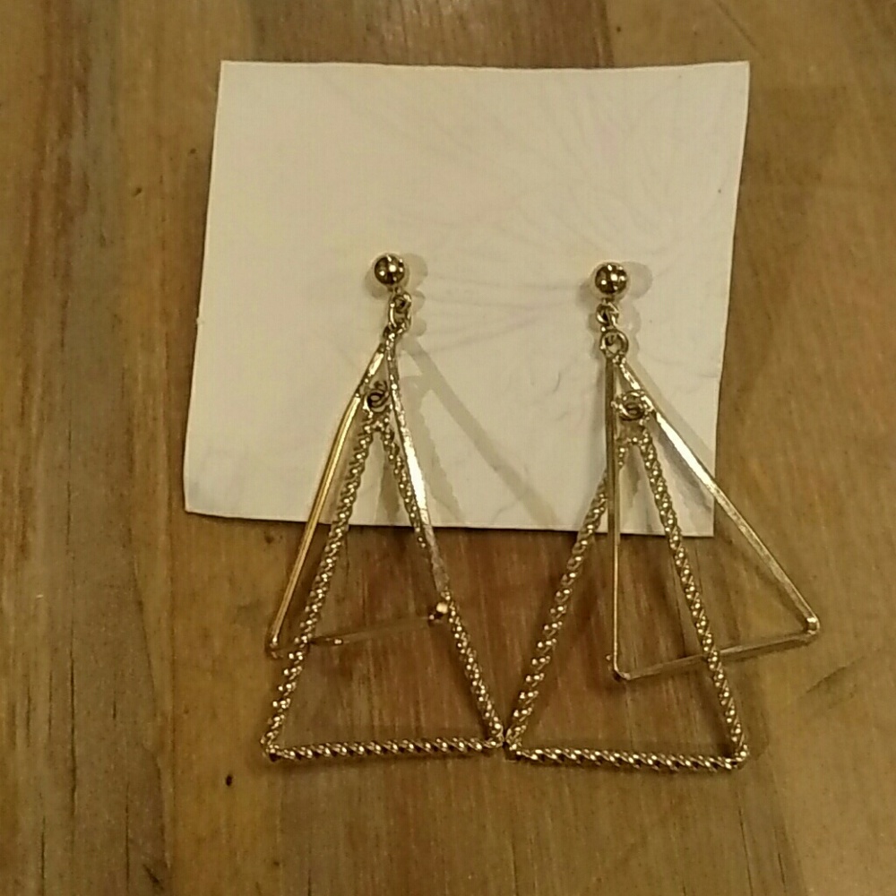 Double triangle earrings!  Stylish and fun!